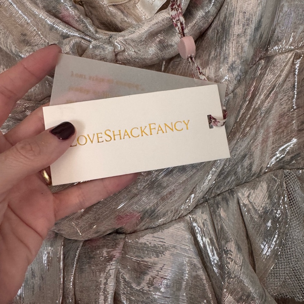 LoveShackFancy White Ruffle High-Low Tulle Party Dress - Picture 7 of 9